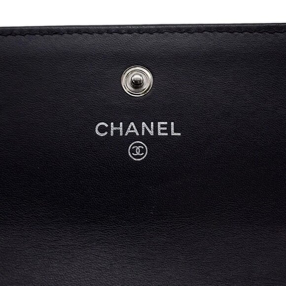 CHANEL CC Logo Long Flap Wallet Calfskin Purple - Picture 16 of 16